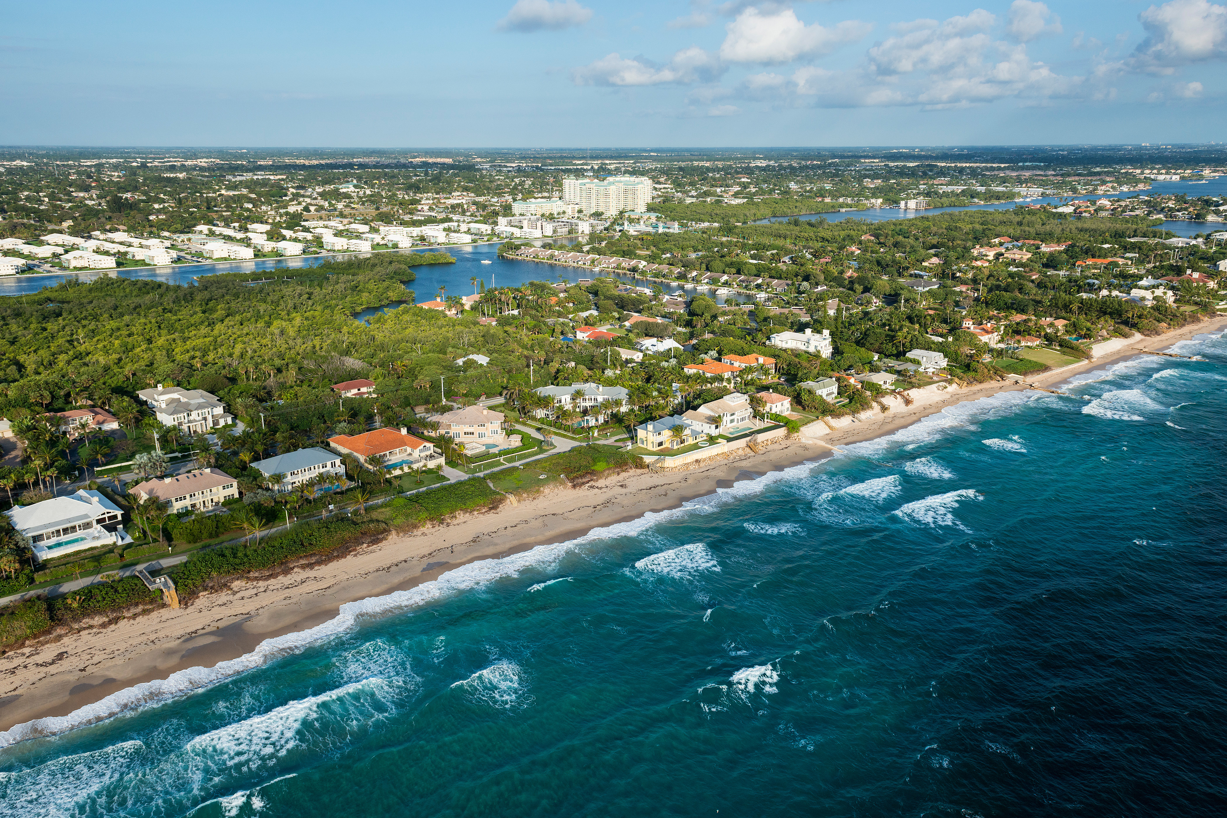 Drone shot of Palm Coast, Florida